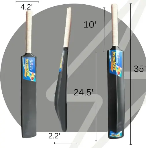 SWAAN PVC CRICKET BAT BLACK DOUBLE THICK